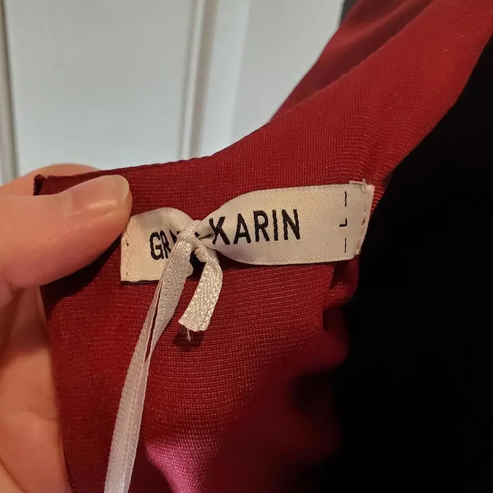 NWT Grace Karin Elegant Burgundy Red Cocktail Dress Size Large - Picture 8 of 12